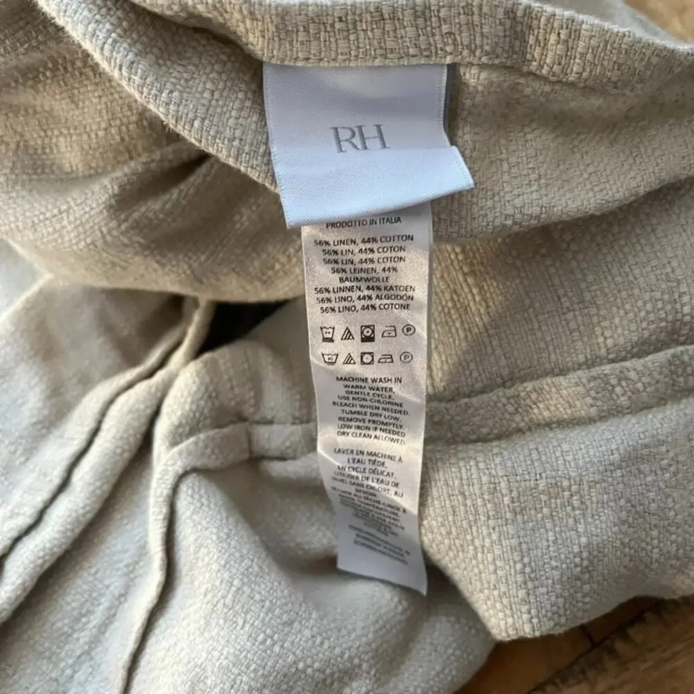 RH Restoration Hardware Italian Lucca Linen Cotton Weave Duvet Cover and shams